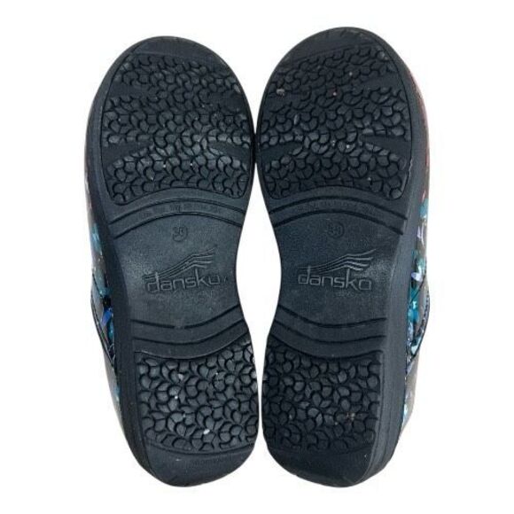 Dansko XP Women Professional Clogs 38 (US size 7.5-8) Multicolor Floral Leather - Picture 11 of 13